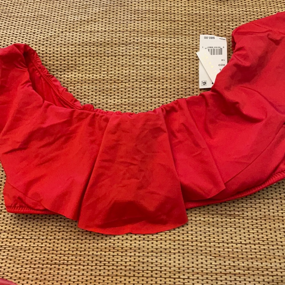 🔥Trina Turk | Off Shoulder Bandeau Bikini Top